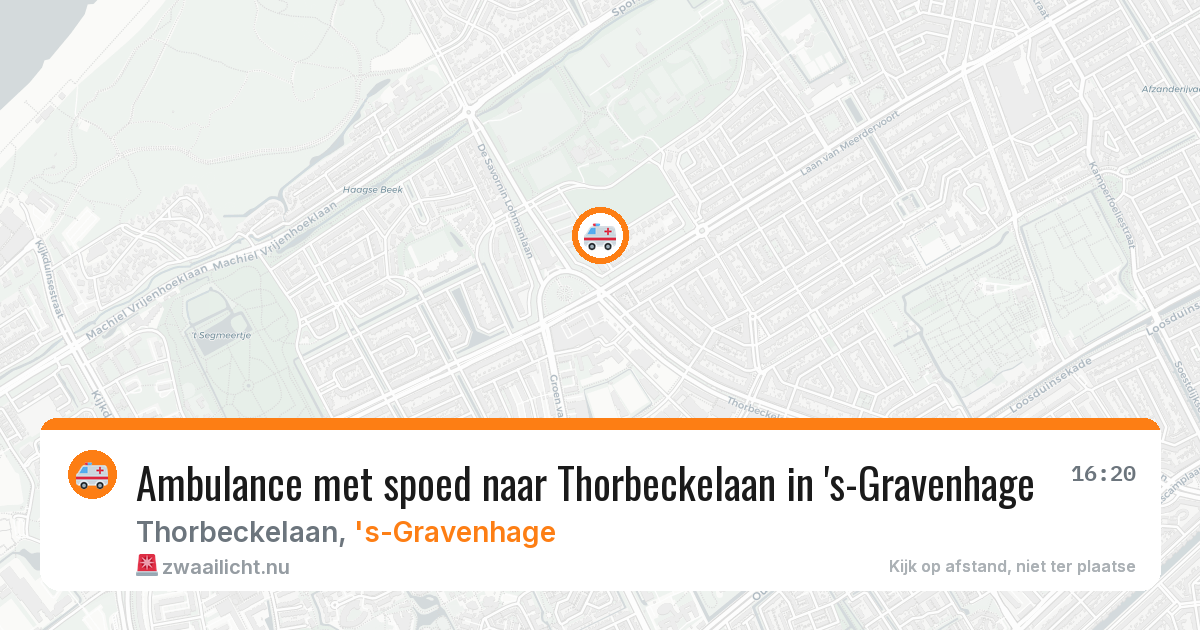 Ambulance met spoed naar Thorbeckelaan in 's-Gravenhage — 21 mrt 2026