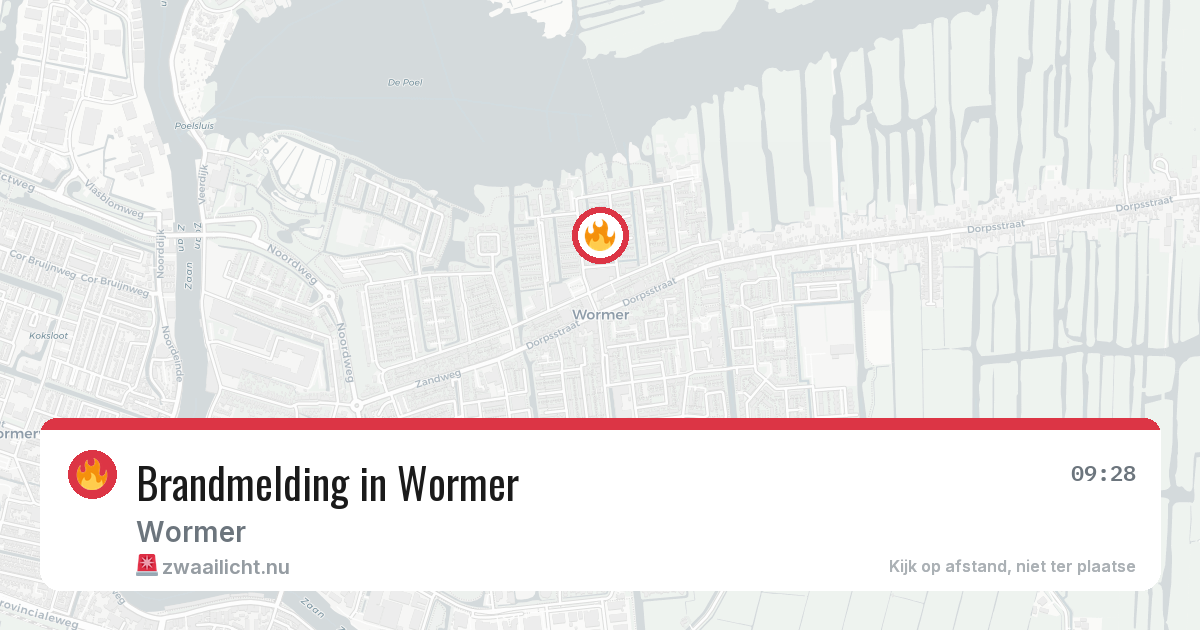Brandmelding in Wormer — 26 apr 2026