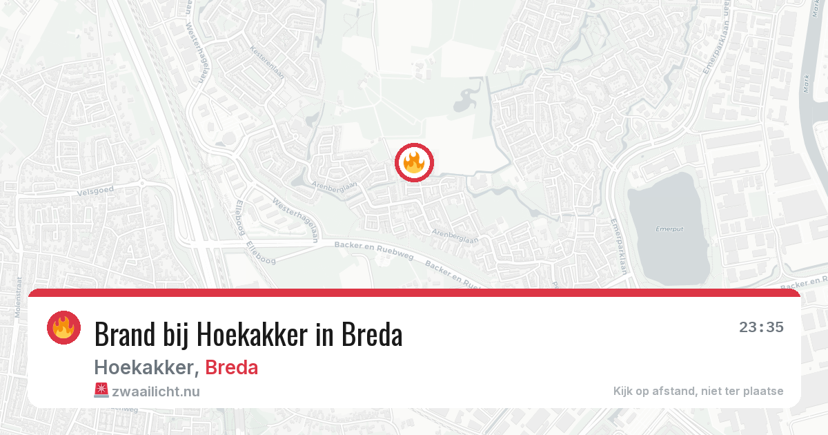 Brand bij Hoekakker in Breda — 12 apr 2026