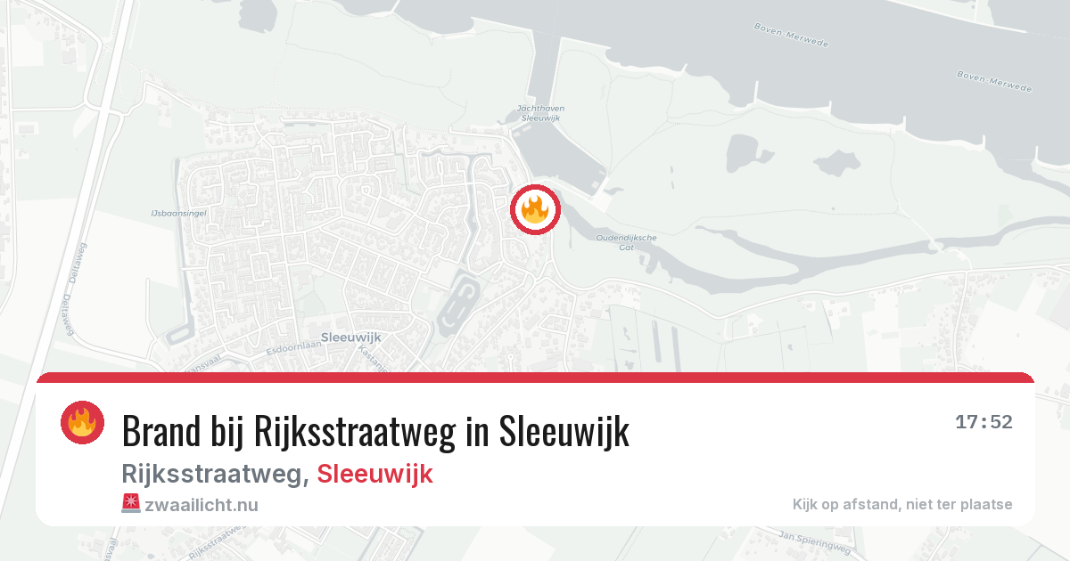 Brand bij Rijksstraatweg in Sleeuwijk — 21 jul 2026