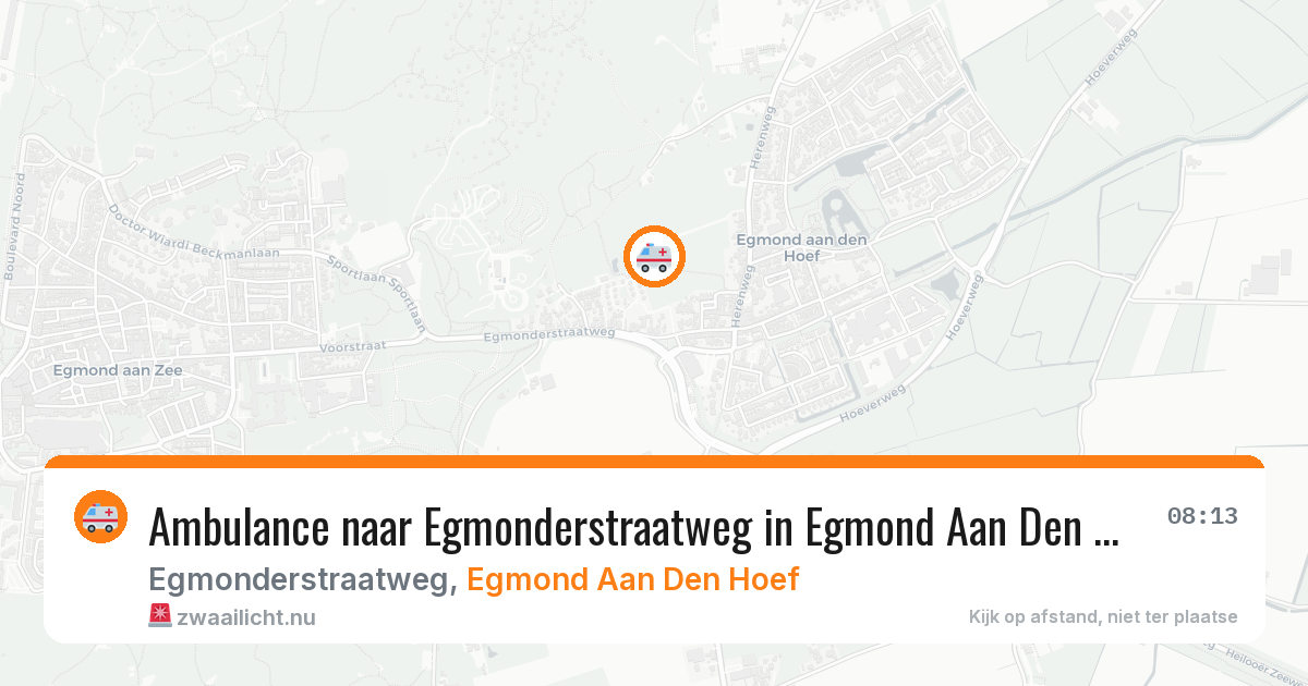 Ambulance naar Egmonderstraatweg in Egmond Aan Den Hoef — 9 jul 2026