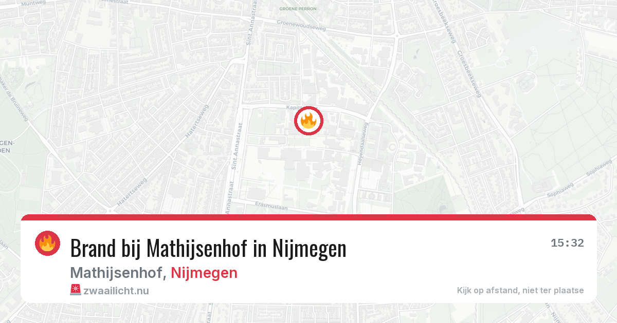 Brand bij Mathijsenhof in Nijmegen — 22 mei 2026