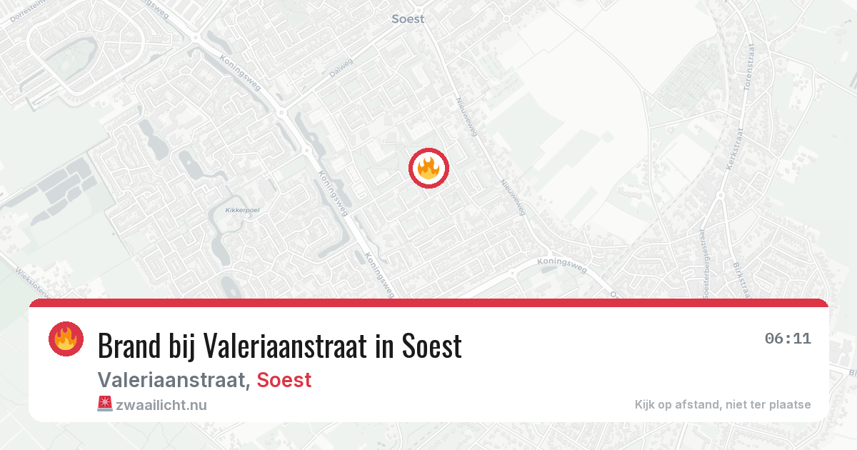 Brand bij Valeriaanstraat in Soest — 29 mrt 2026