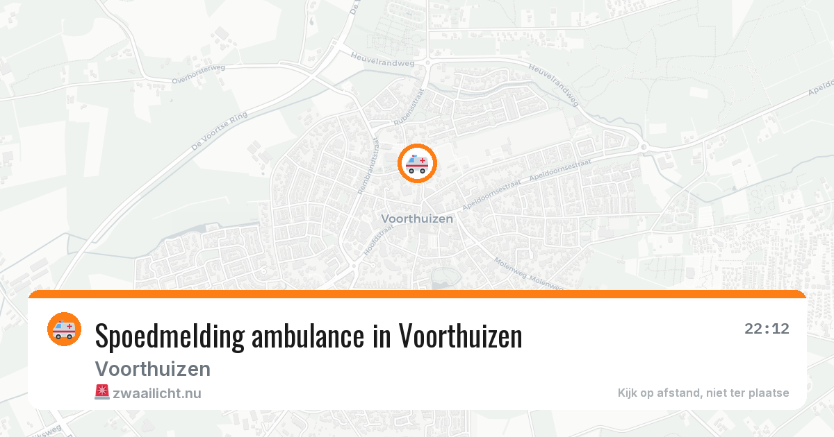 Spoedmelding ambulance in Voorthuizen — 20 mrt 2026