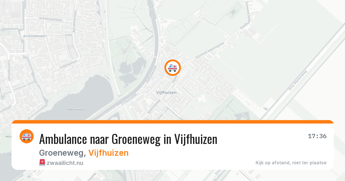 Ambulance naar Groeneweg in Vijfhuizen — 19 jul 2026