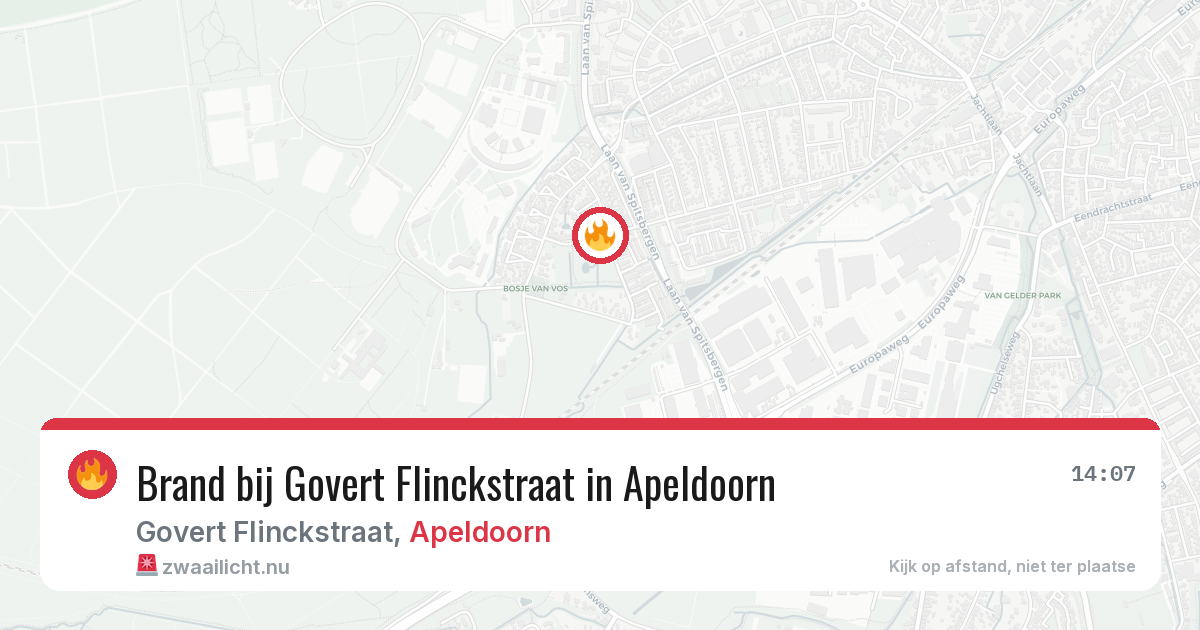 Brand bij Govert Flinckstraat in Apeldoorn — 2 jun 2026
