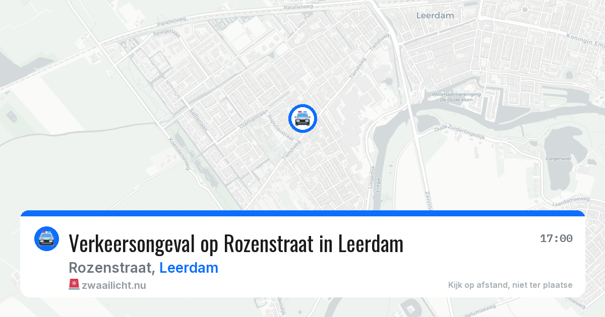 Verkeersongeval op Rozenstraat in Leerdam — 21 apr 2026