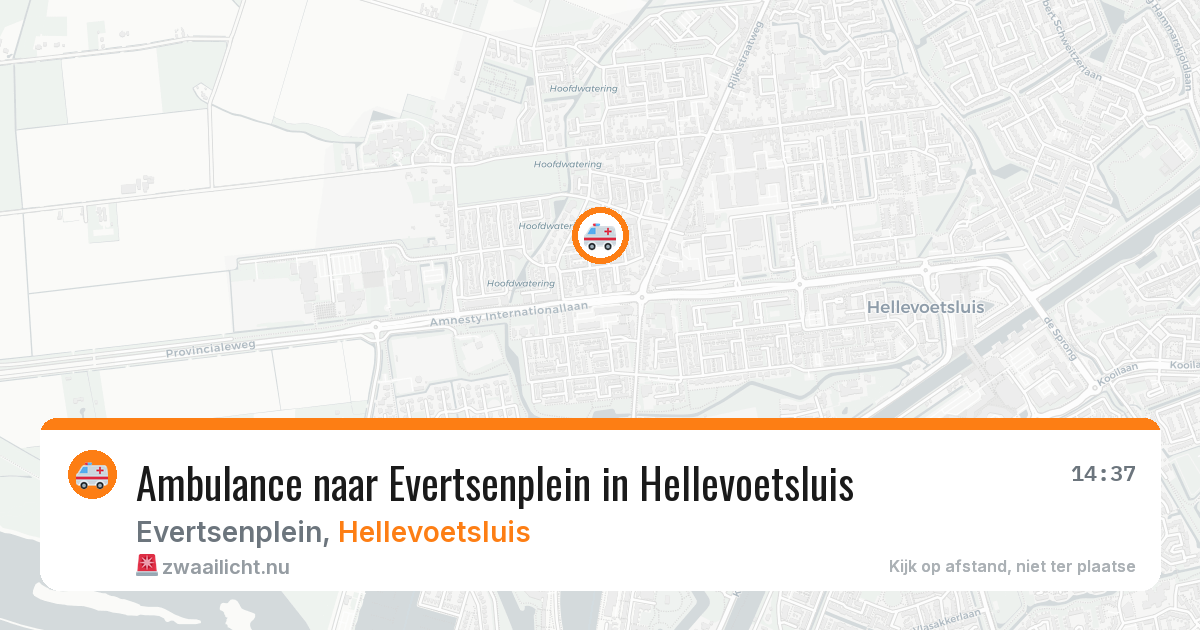 Ambulance naar Evertsenplein in Hellevoetsluis — 21 mei 2026