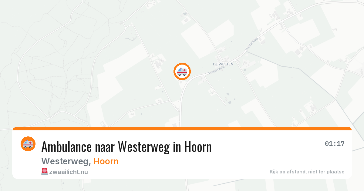 Ambulance naar Westerweg in Hoorn — 24 jul 2026