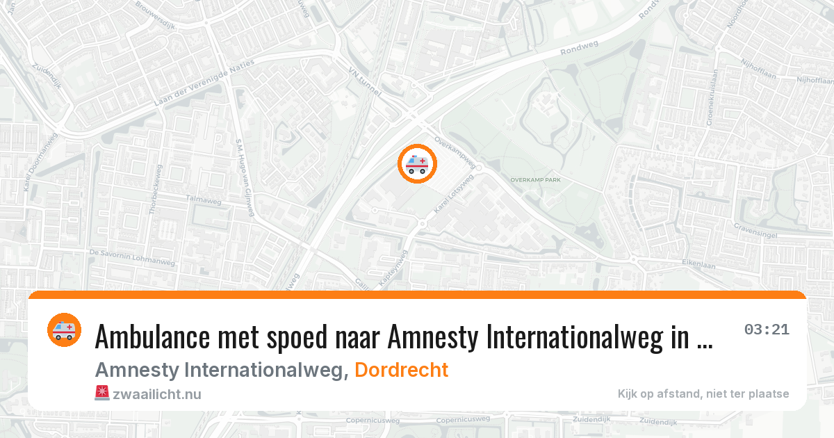 Ambulance met spoed naar Amnesty Internationalweg in Dordrecht — 15 jul 2026