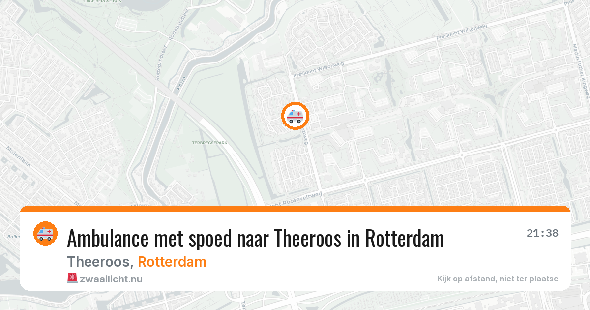 Ambulance met spoed naar Theeroos in Rotterdam — 14 jul 2026