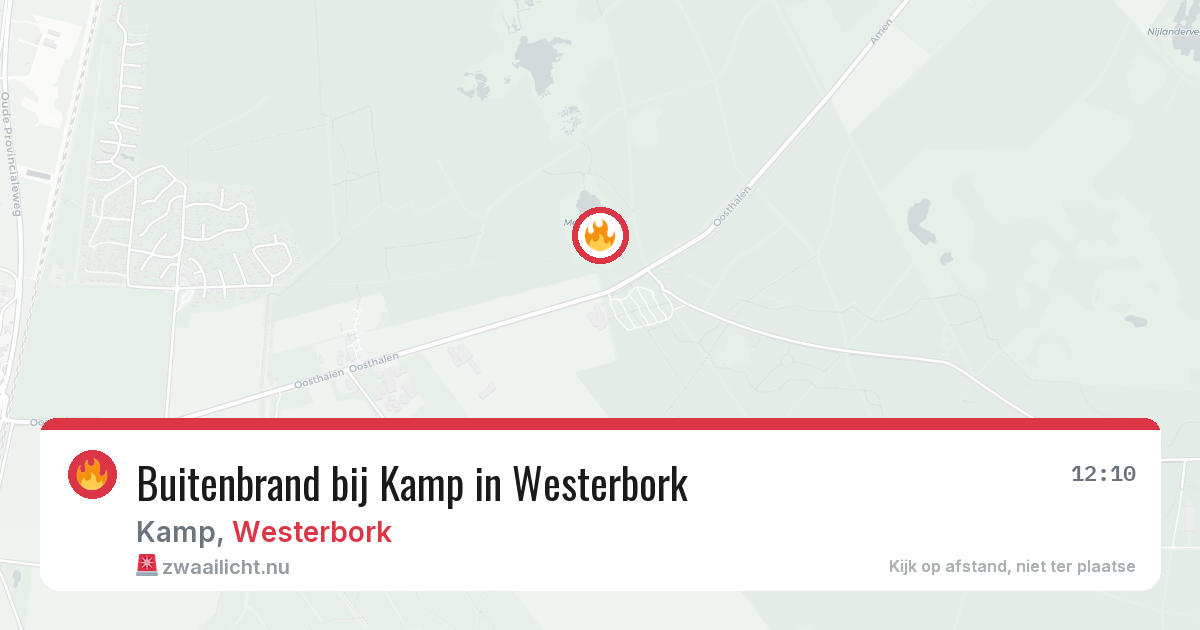 Buitenbrand bij Kamp in Westerbork — 25 apr 2026