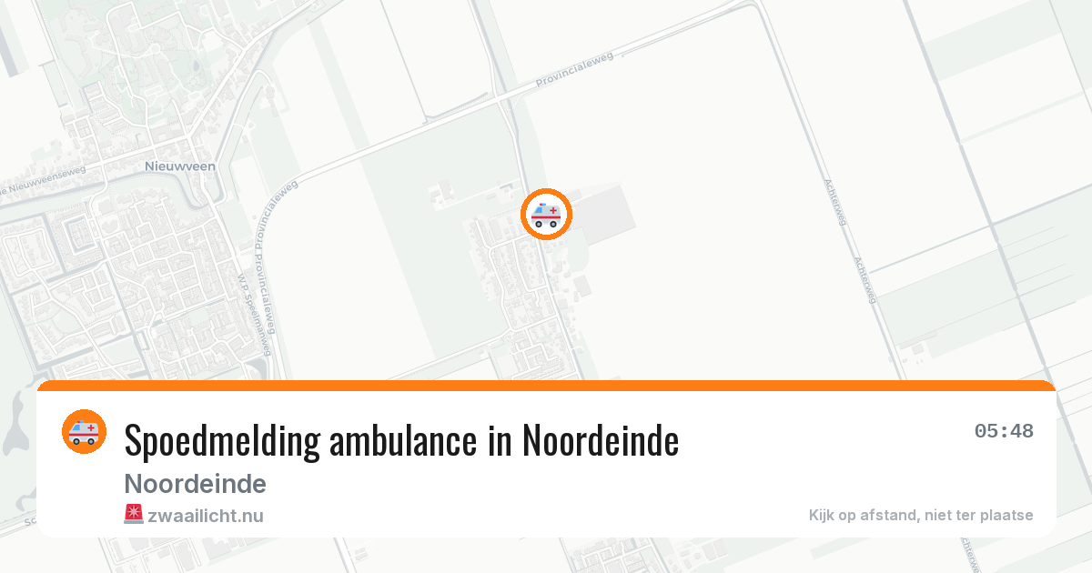 Spoedmelding ambulance in Noordeinde — 4 jul 2026