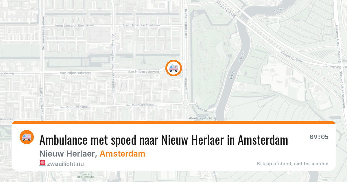 Ambulance met spoed naar Nieuw Herlaer in Amsterdam — 2 jun 2026
