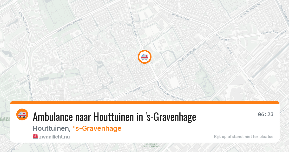 Ambulance naar Houttuinen in 's-Gravenhage — 6 jun 2026