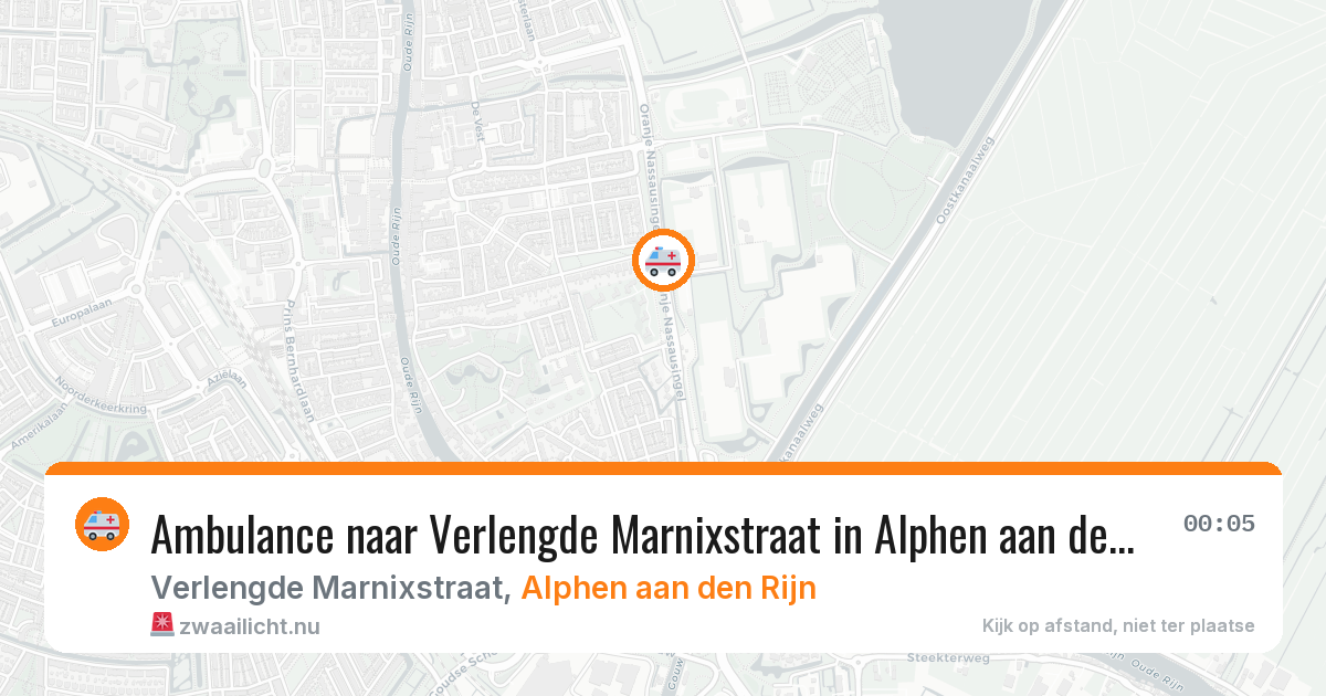Ambulance naar Verlengde Marnixstraat in Alphen aan den Rijn — 15 jul 2026