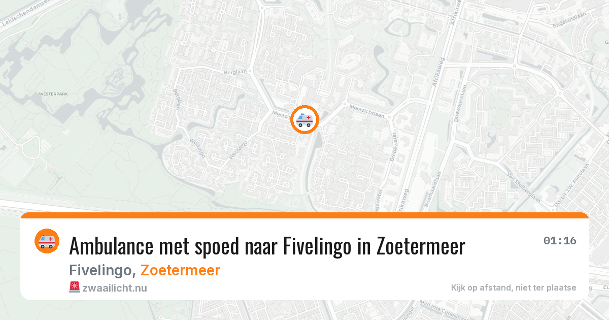 Ambulance met spoed naar Fivelingo in Zoetermeer — 11 jul 2026