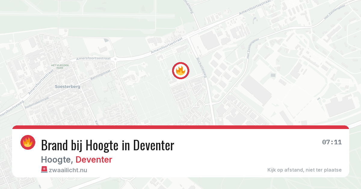Brand bij Hoogte in Deventer — 4 apr 2026