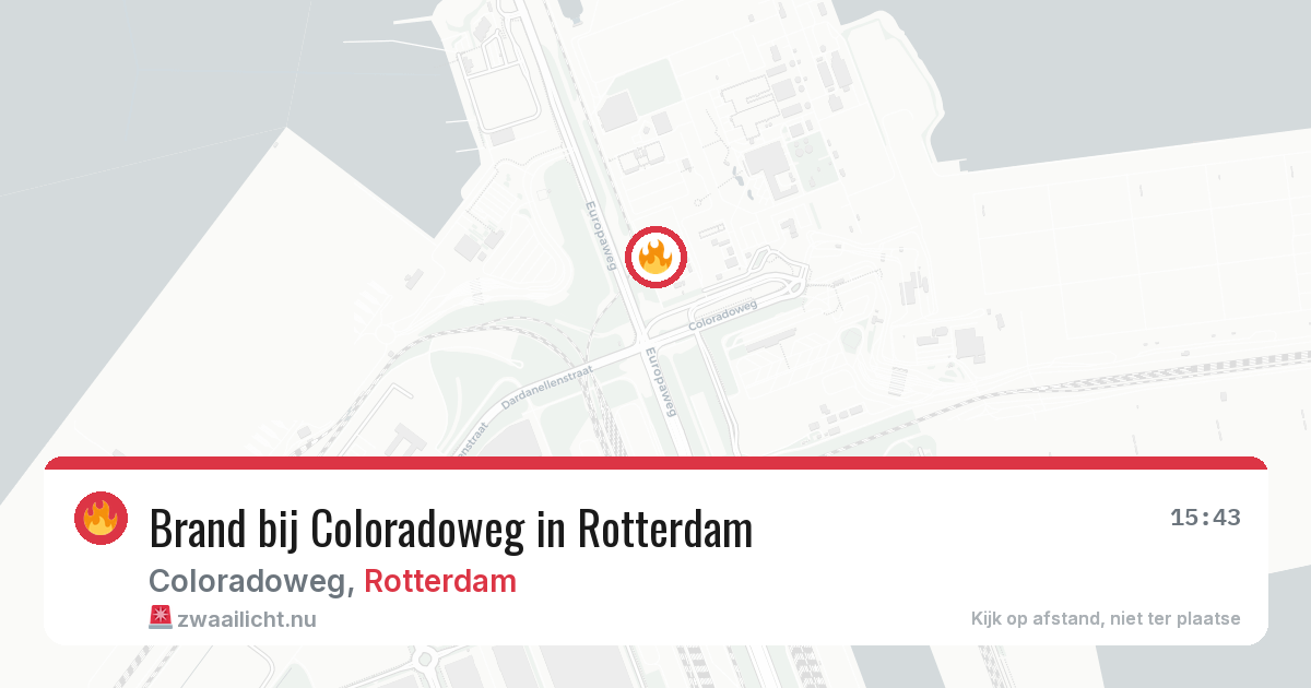 Brand bij Coloradoweg in Rotterdam — 19 mrt 2026