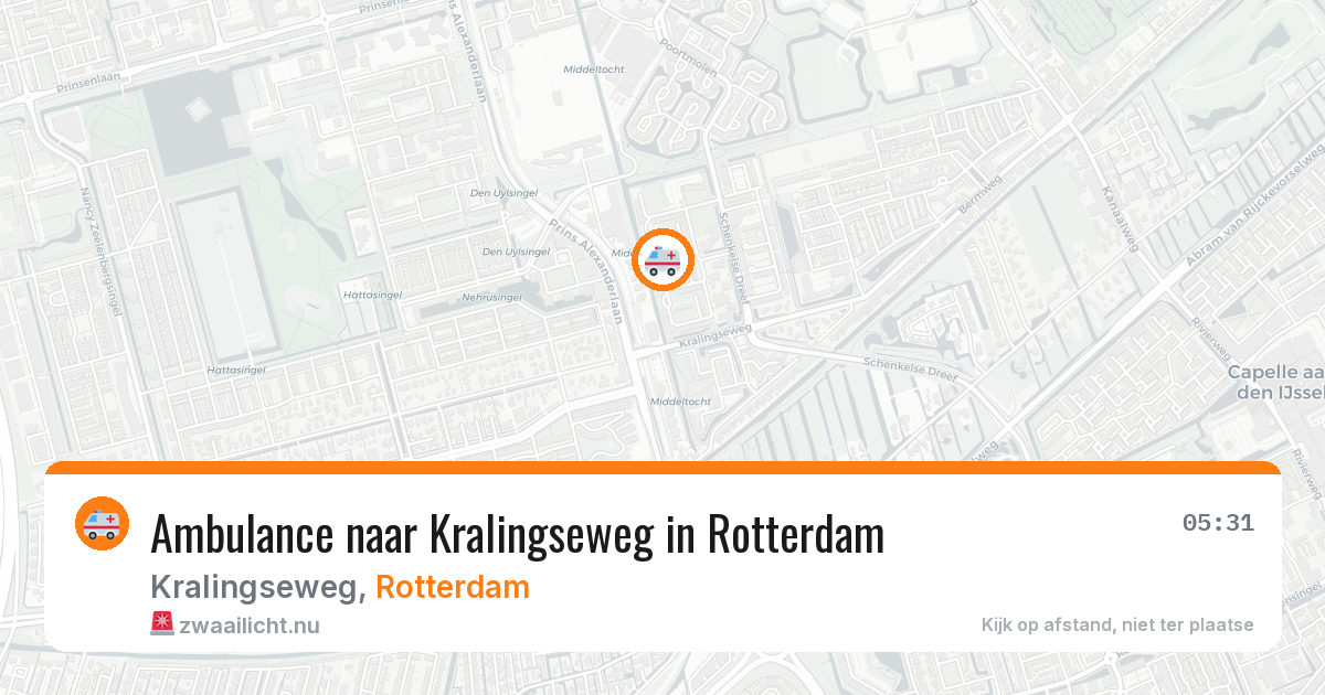 Ambulance naar Kralingseweg in Rotterdam — 17 jul 2026