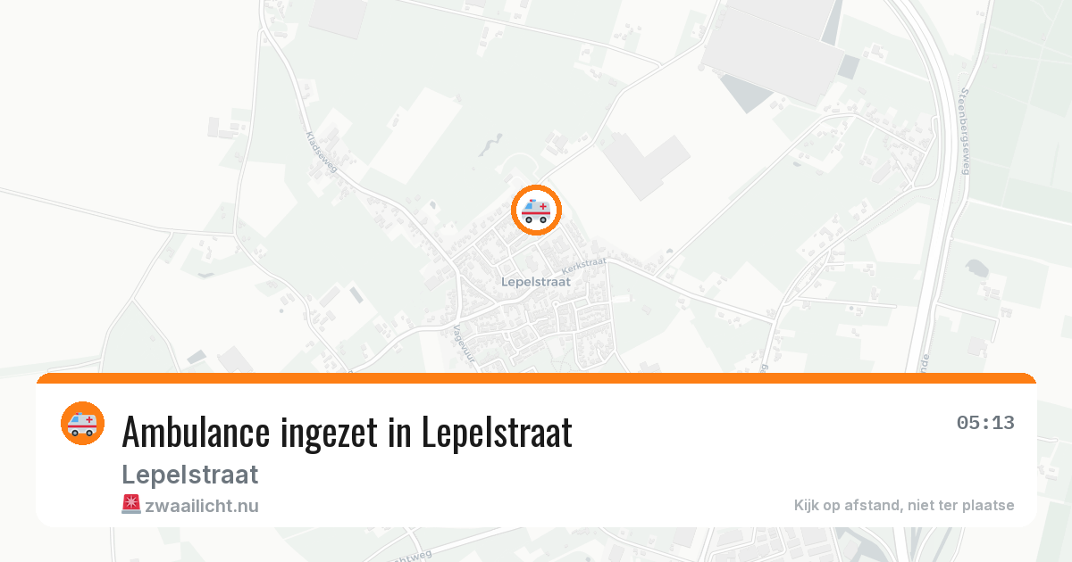 Ambulance ingezet in Lepelstraat — 4 mei 2026