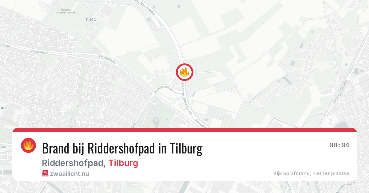 Brand bij Riddershofpad in Tilburg — 5 mei 2026