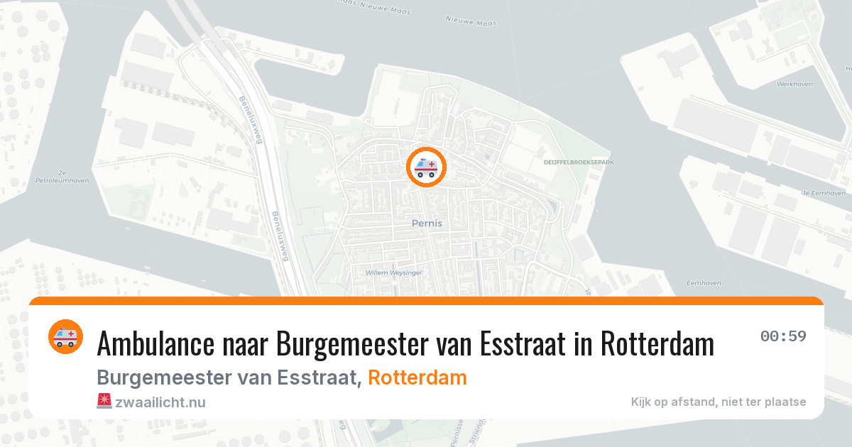 Ambulance naar Burgemeester van Esstraat in Rotterdam — 18 mrt 2026