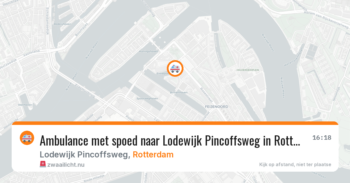 Ambulance met spoed naar Lodewijk Pincoffsweg in Rotterdam — 19 feb 2026