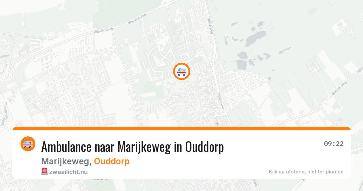 Ambulance naar Marijkeweg in Ouddorp — 14 jul 2026