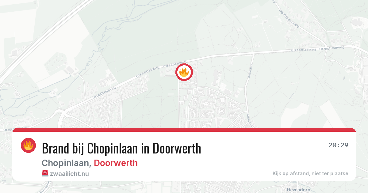 Brand bij Chopinlaan in Doorwerth — 24 jul 2026