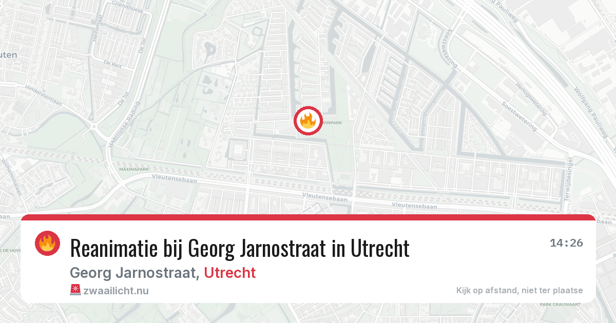 Reanimatie bij Georg Jarnostraat in Utrecht — 25 mei 2026