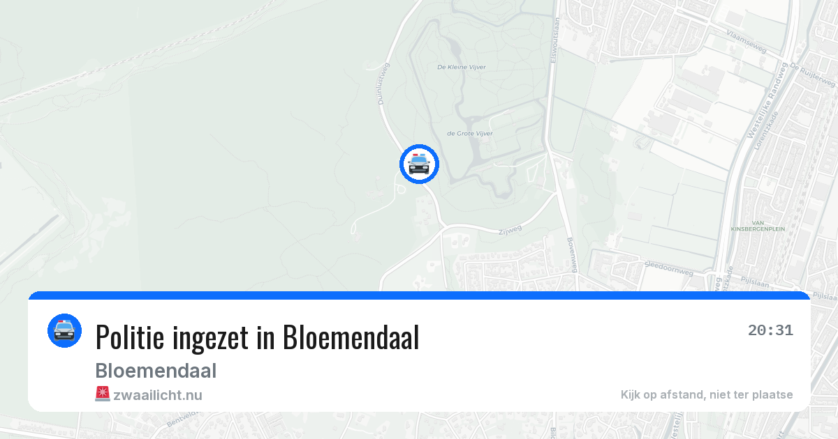 Politie ingezet in Bloemendaal — 24 mei 2026 | 🚨 Zwaailicht.nu