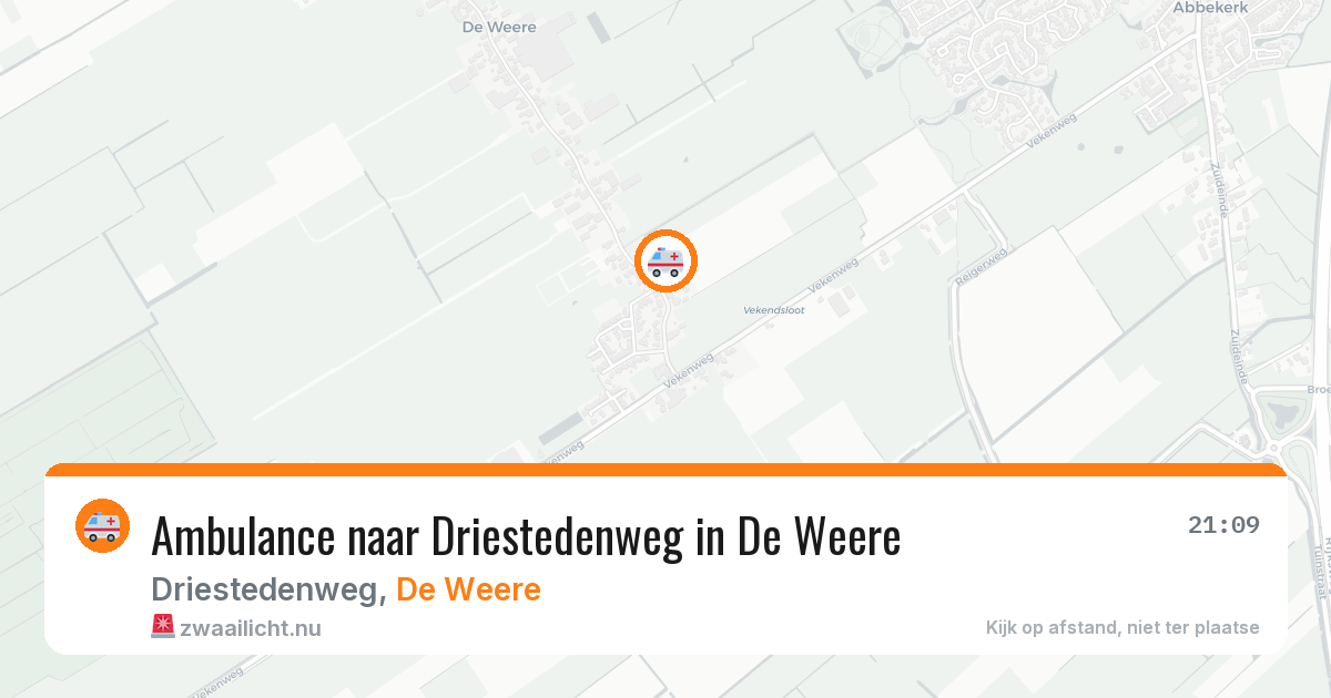 Ambulance naar Driestedenweg in De Weere — 25 mei 2026
