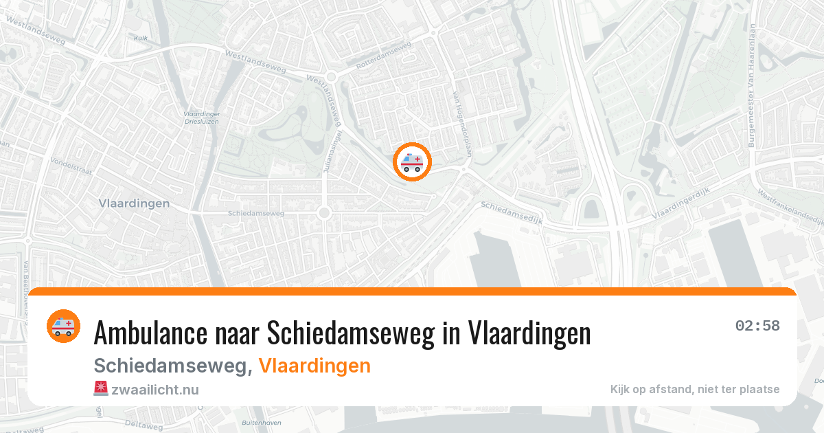 Ambulance naar Schiedamseweg in Vlaardingen — 13 jul 2026