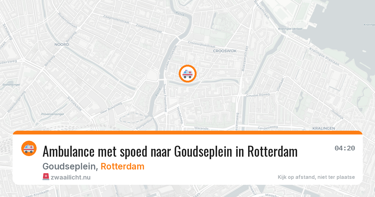 Ambulance met spoed naar Goudseplein in Rotterdam — 22 jul 2026