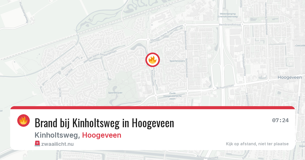Brand bij Kinholtsweg in Hoogeveen — 17 apr 2026