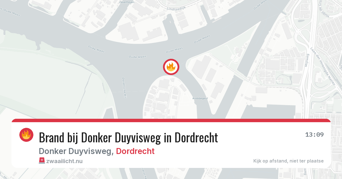 Brand bij Donker Duyvisweg in Dordrecht — 12 mei 2026