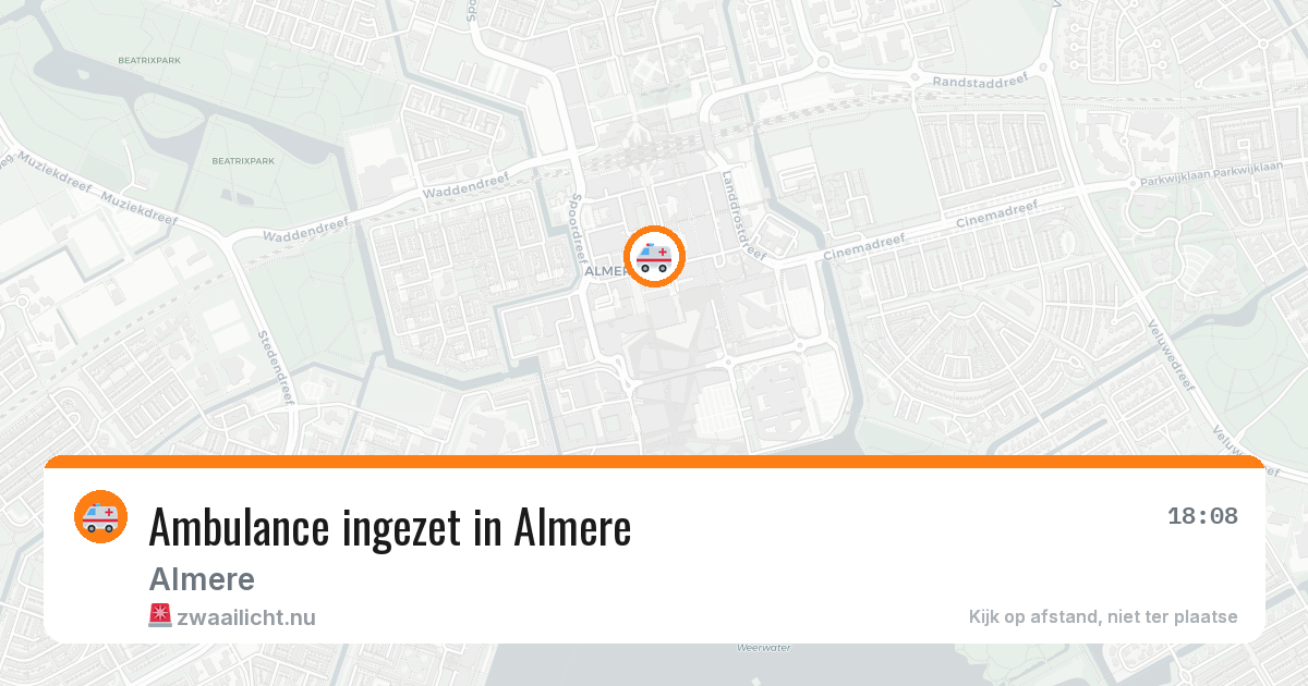 Ambulance ingezet in Almere — 3 mei 2026