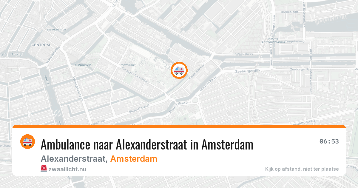 Ambulance naar Alexanderstraat in Amsterdam — 27 mrt 2026