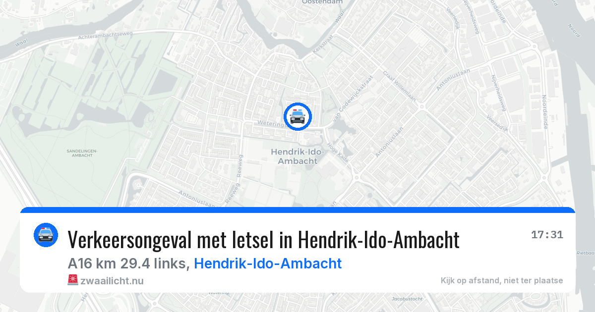 Verkeersongeval met letsel in Hendrik-Ido-Ambacht — 1 jun 2026