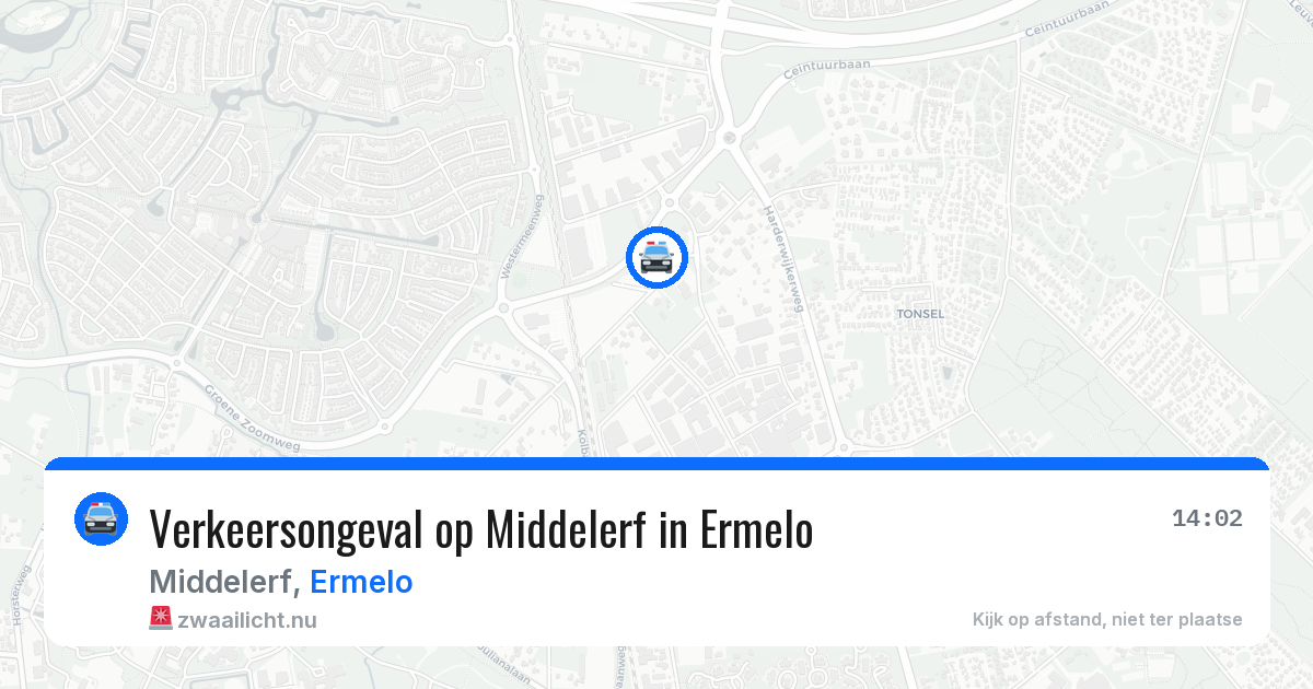 Verkeersongeval op Middelerf in Ermelo — 9 jun 2026