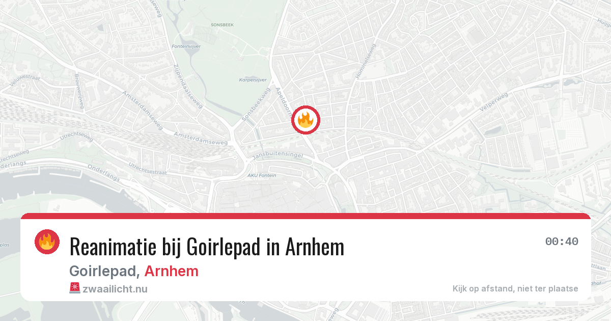 Reanimatie bij Goirlepad in Arnhem — 9 apr 2026