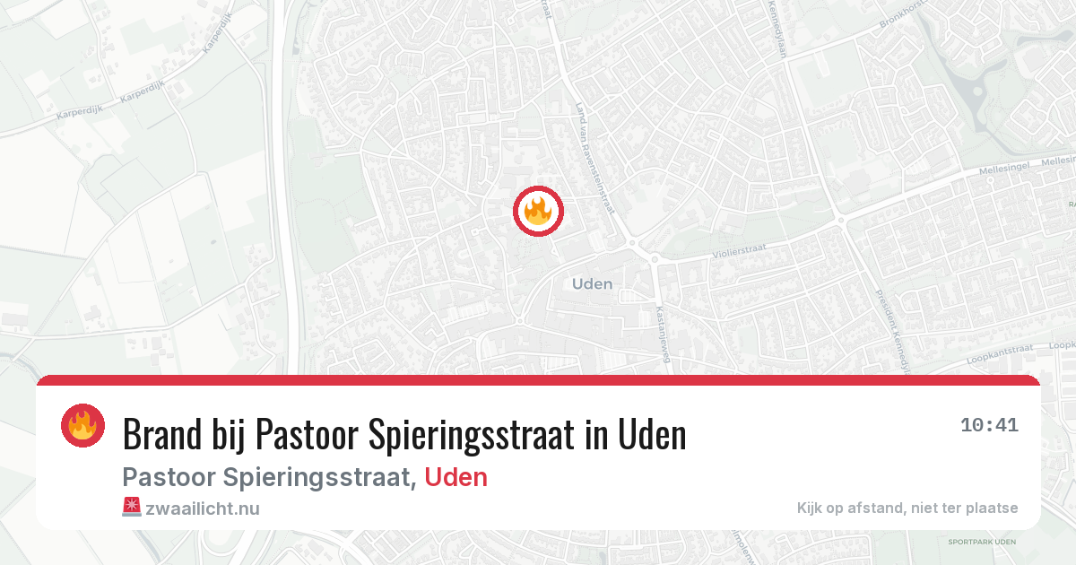 Brand bij Pastoor Spieringsstraat in Uden — 7 apr 2026