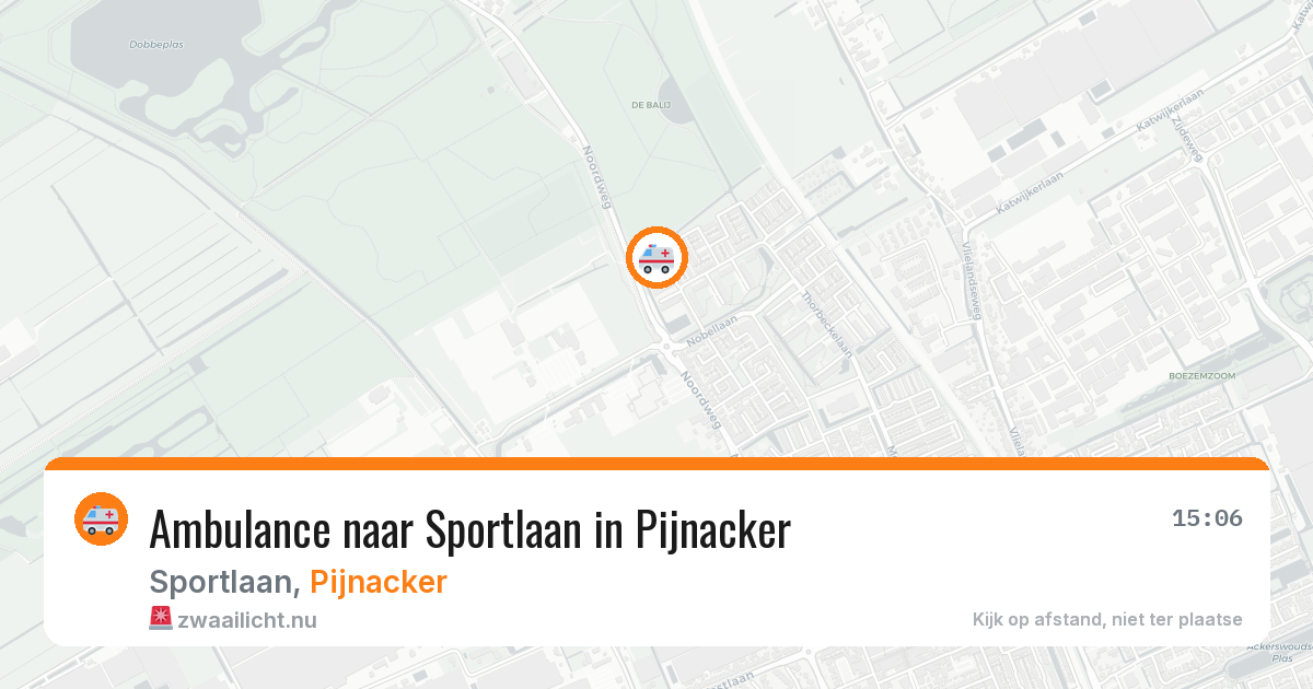 Ambulance naar Sportlaan in Pijnacker — 21 mrt 2026