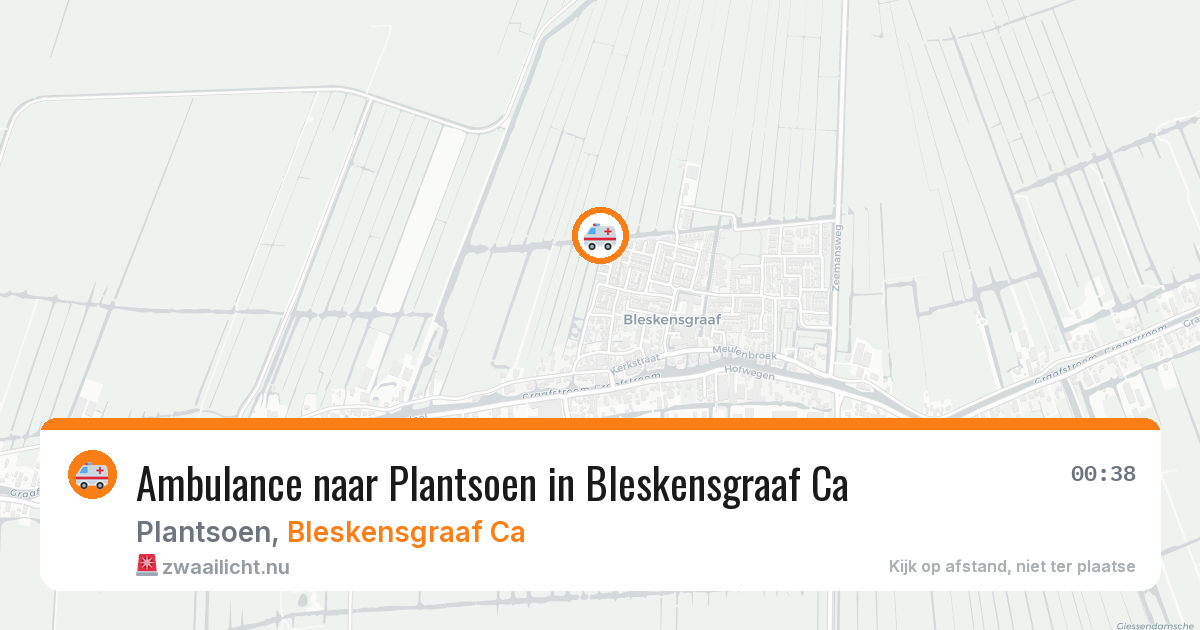 Ambulance naar Plantsoen in Bleskensgraaf Ca — 16 jul 2026