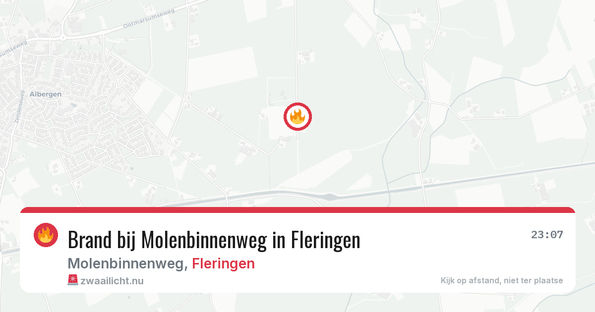 Brand bij Molenbinnenweg in Fleringen — 25 mrt 2026