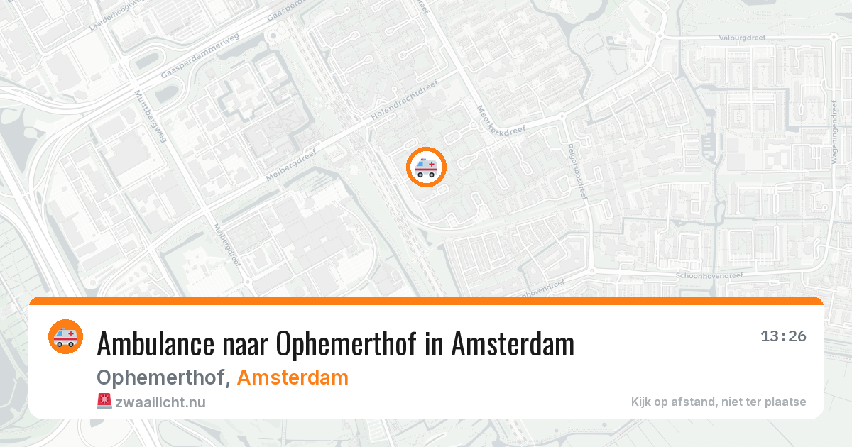 Ambulance naar Ophemerthof in Amsterdam — 4 jun 2026