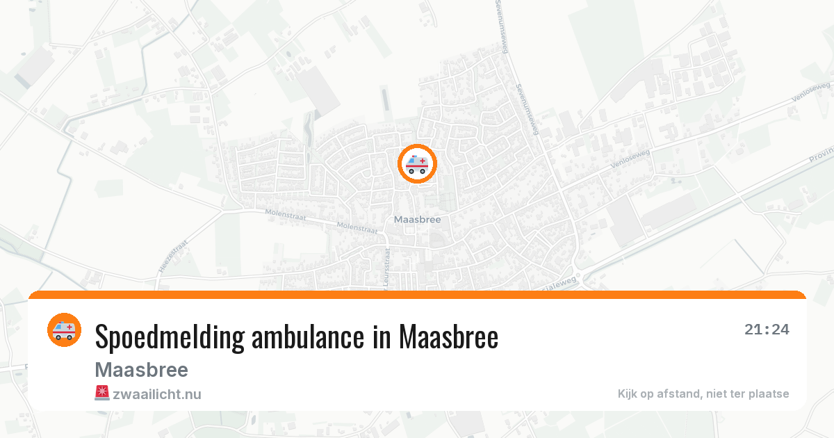 Spoedmelding ambulance in Maasbree — 11 jul 2026