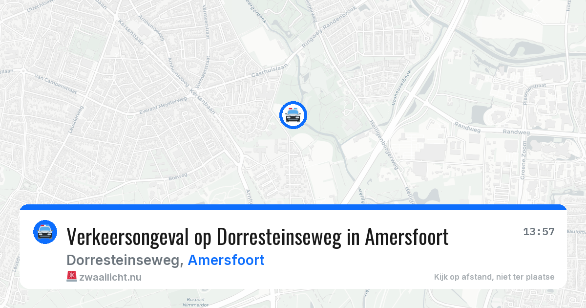 Verkeersongeval op Dorresteinseweg in Amersfoort — 17 jul 2026