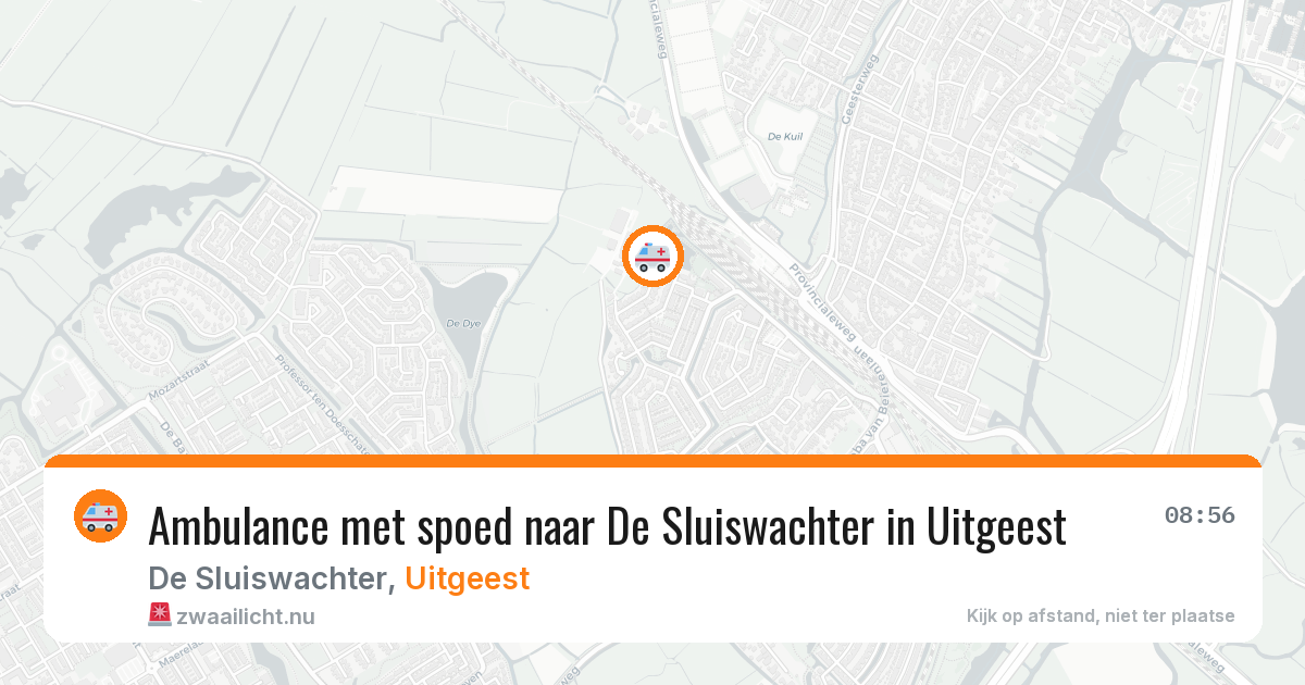Ambulance met spoed naar De Sluiswachter in Uitgeest — 17 feb 2026